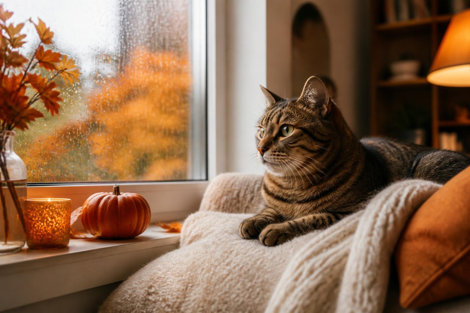 Katzen im Herbst verwöhnen: Gesunde Snacks und Beschäftigungsideen für gemütliche Tage